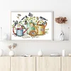 Bird And Kettle - 14CT Stamped Cross Stitch 34*26cm/13.39*10.24in