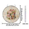 2D DIY Acrylic Iron Bucket Diamond Painting Wall Clock Pendant w/ Clock Function