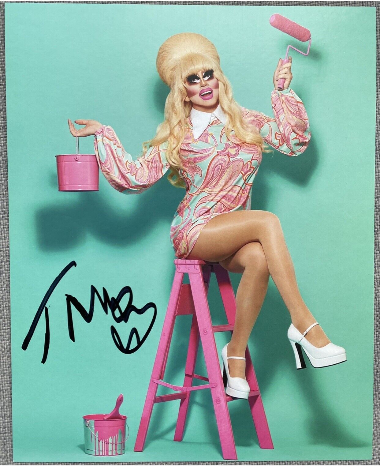 Trixie Mattel Signed Get Painted 8x10 Color Photo Poster painting -Authentic, RuPaul Drag Race