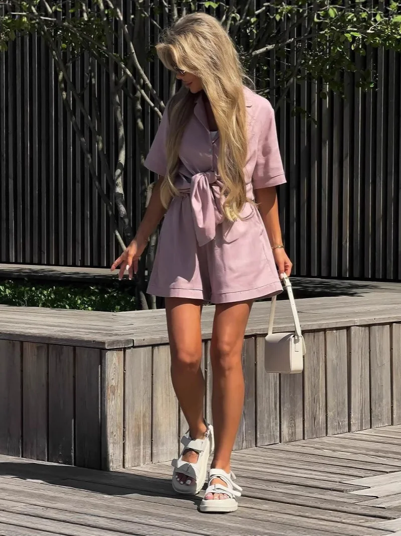 Nigikala Nigikala Summer Women's Wears Clip With Short Sleeve Shorts Fashion Casual Set Women