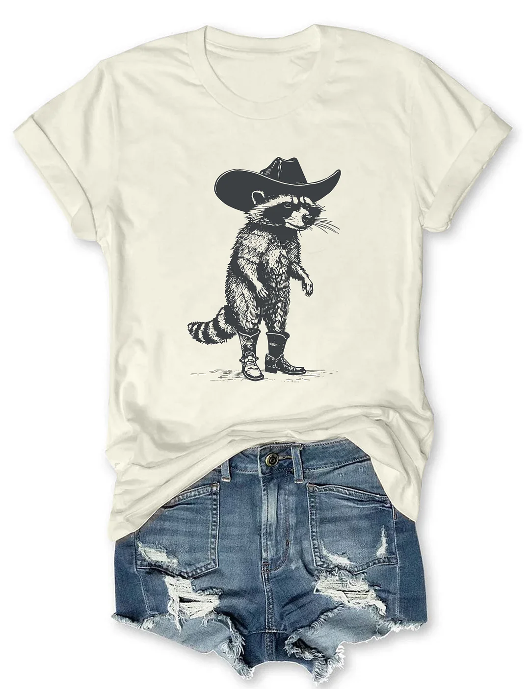 Vintage Cowboy Racoon T-Shirt