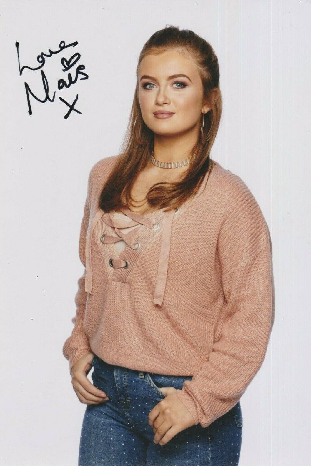 Maisie Smith **HAND SIGNED** 12x8 Photo Poster painting ~ Eastenders (Tiffany Butcher)