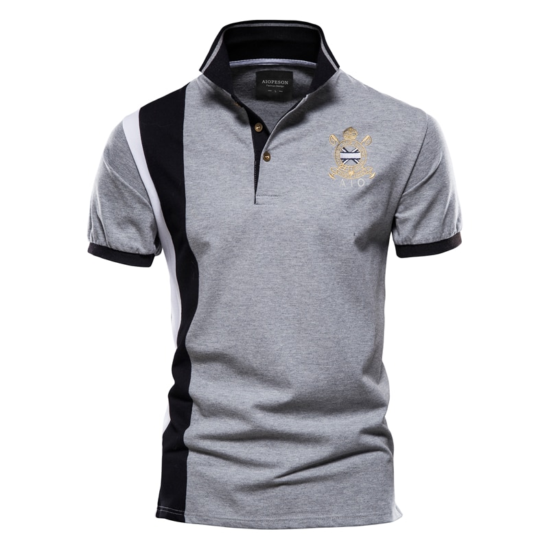 100% Cotton Badge Embroidery Polo Shirt | ARKGET