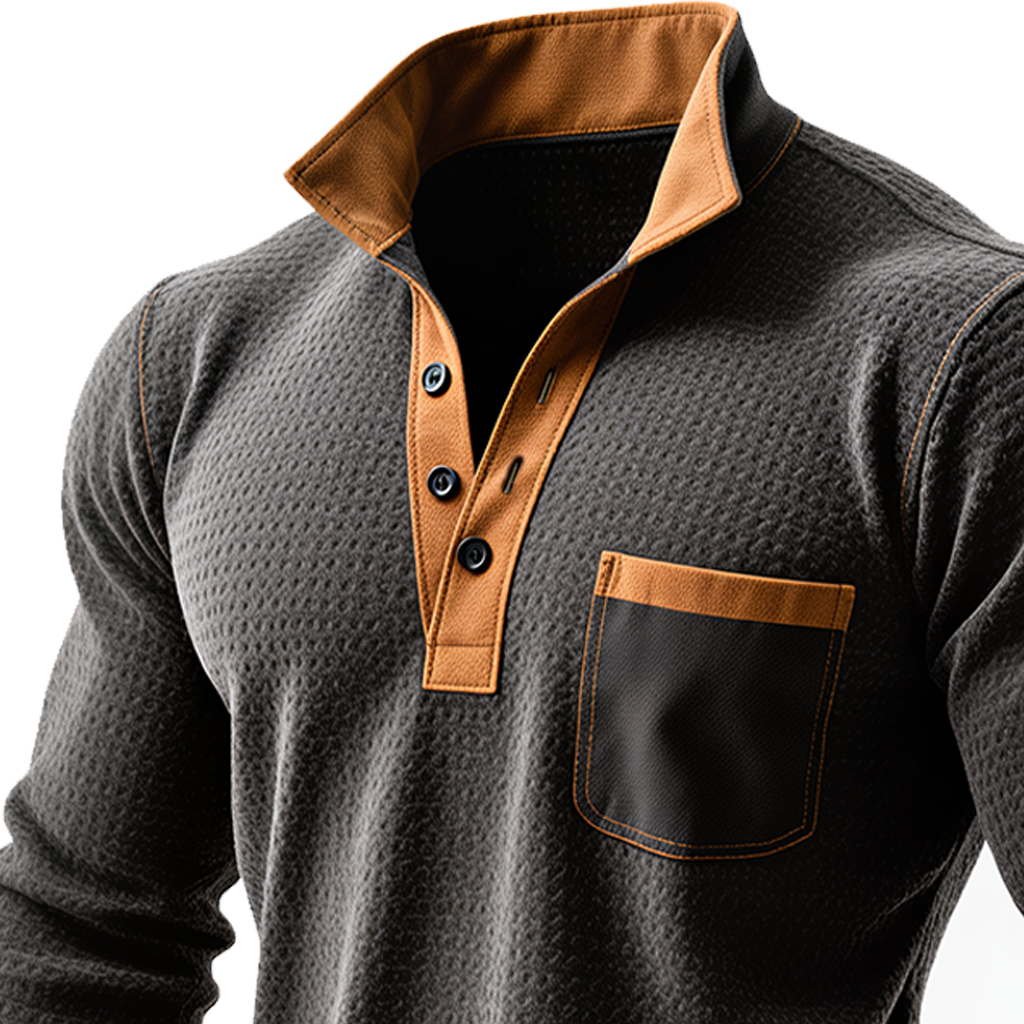 Men's Vintage Henley Sweatshirt-inspireuse