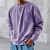 Men's Fashionable Round Neck Casual Pocket Long Sleeve Tops by Inlyline