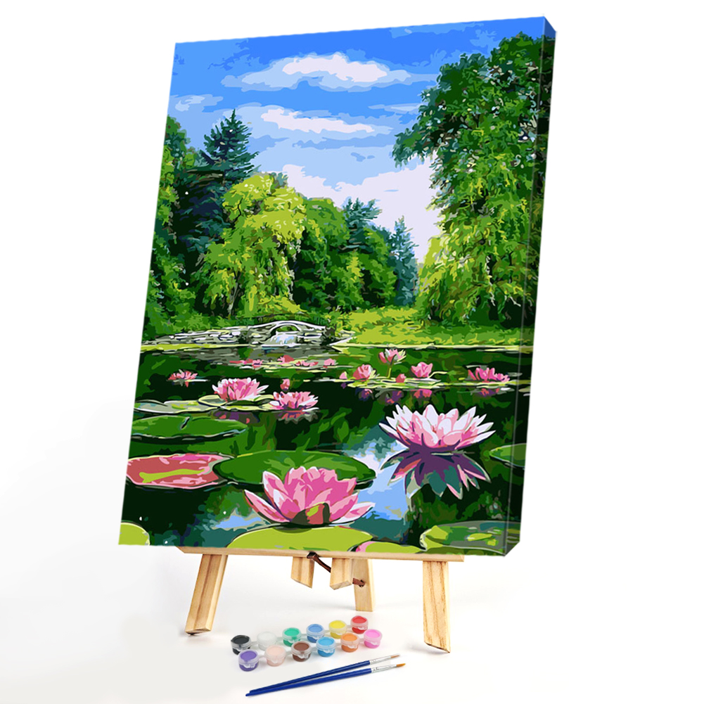 

40*50CM - Paint By Numbers - Lotus Flower, 501 Original