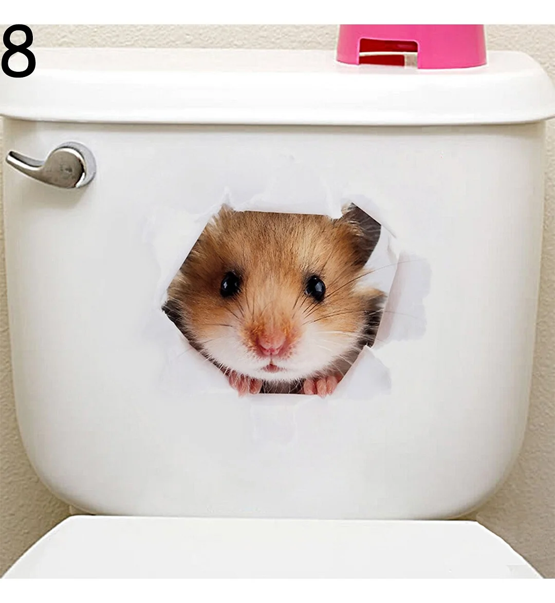 Cartoon Animal 3d Toilet Stickers on The Toilet Seat Cute Cats PVC Wall Sticker Bathroom Refrigerator Door Decor Stickers Decals