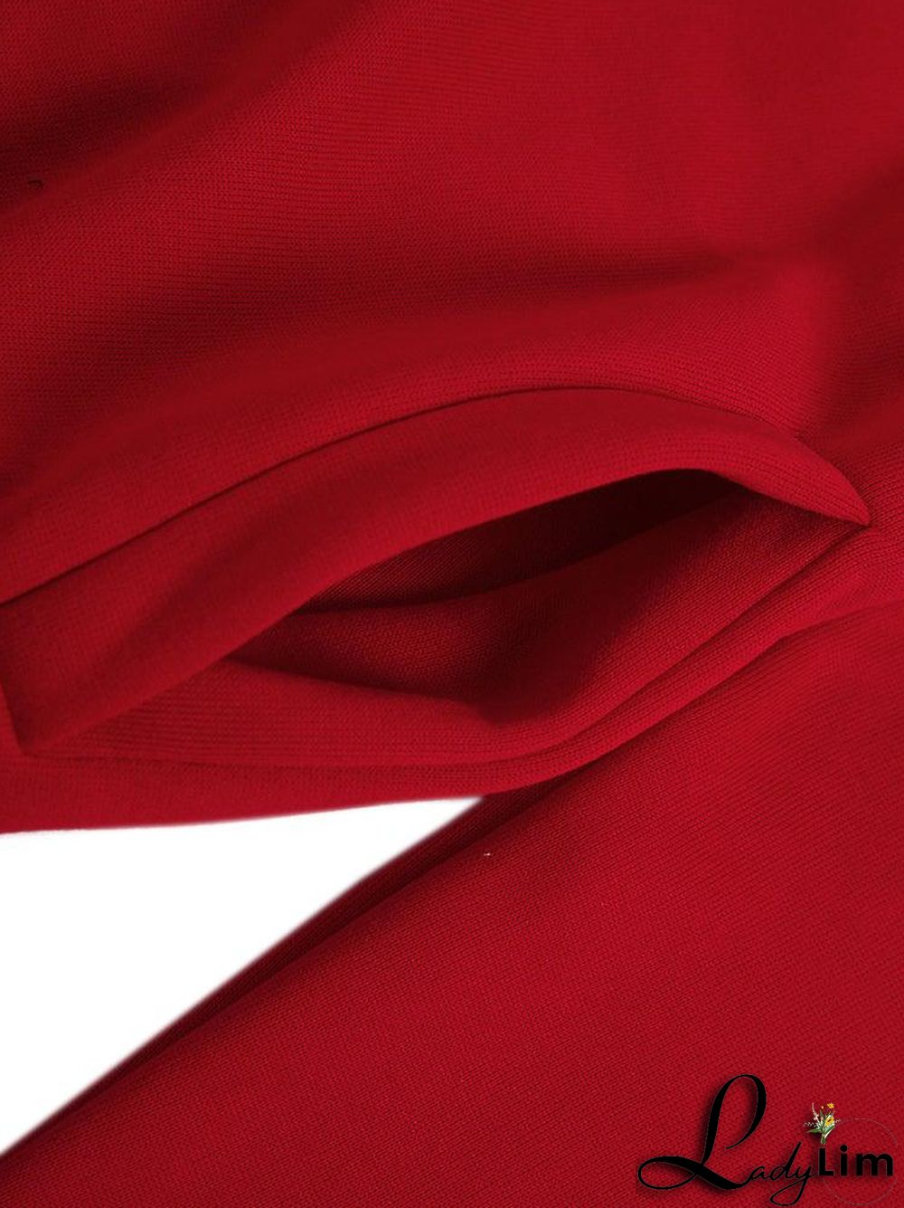 Engine Red Uneven Hem Zippered Hoodie Cardigan