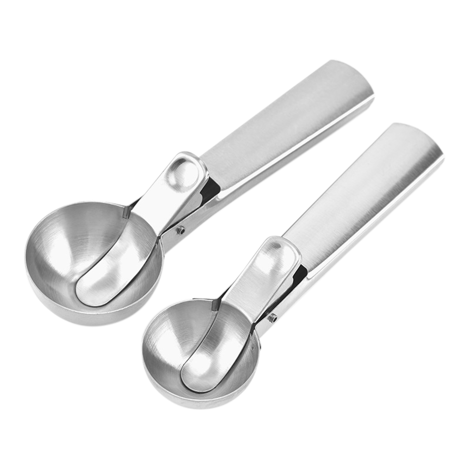 

2pcs Premium Ice Cream Scoop with Trigger Stainless Steel Fruit Digger, 501 Original