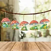 5Pcs DIY Diamond Painting Mushroom Frog Double Sided Keychain