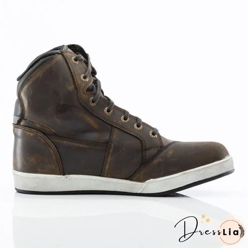 Retro casual motorcycle boots