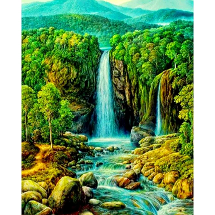 Yamano Falls - Painting By Numbers - 40*50CM gbfke