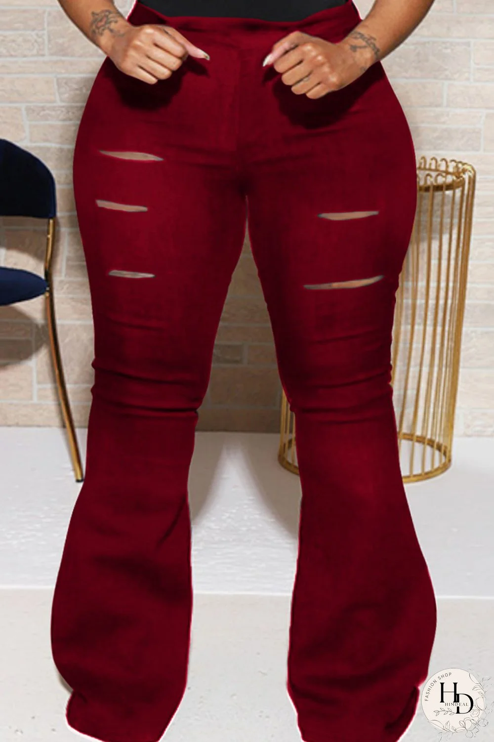 Black Casual Solid Hollowed Out Patchwork Turtleneck Plus Size