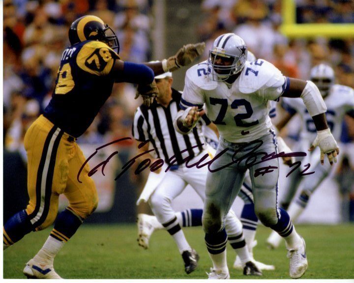 ED TOO TALL JONES signed autographed 8x10 NFL DALLAS COWBOYS Photo Poster painting