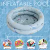 Inflatable Swimming Pool Baby  Outdoor Paddling Pool (Beige 90cm diameter)