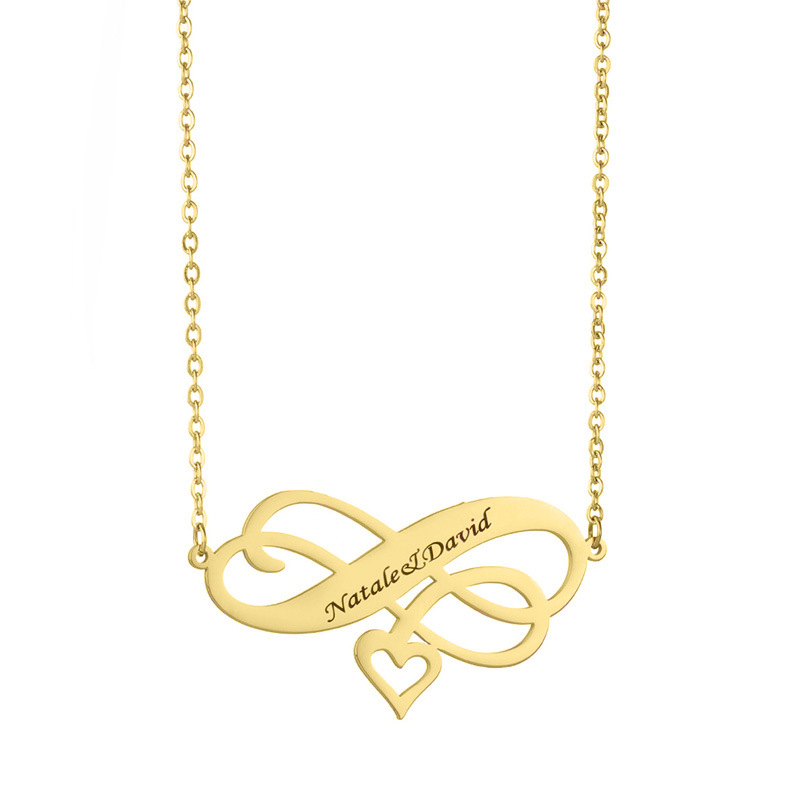 Personalized Heart Necklace Custom Names Necklace Gifts For Her