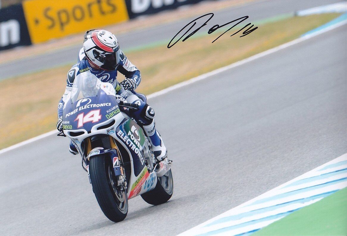 MotoGP RANDY De PUNIET Signed APRILIA ART Colour 12x8 Photo Poster painting