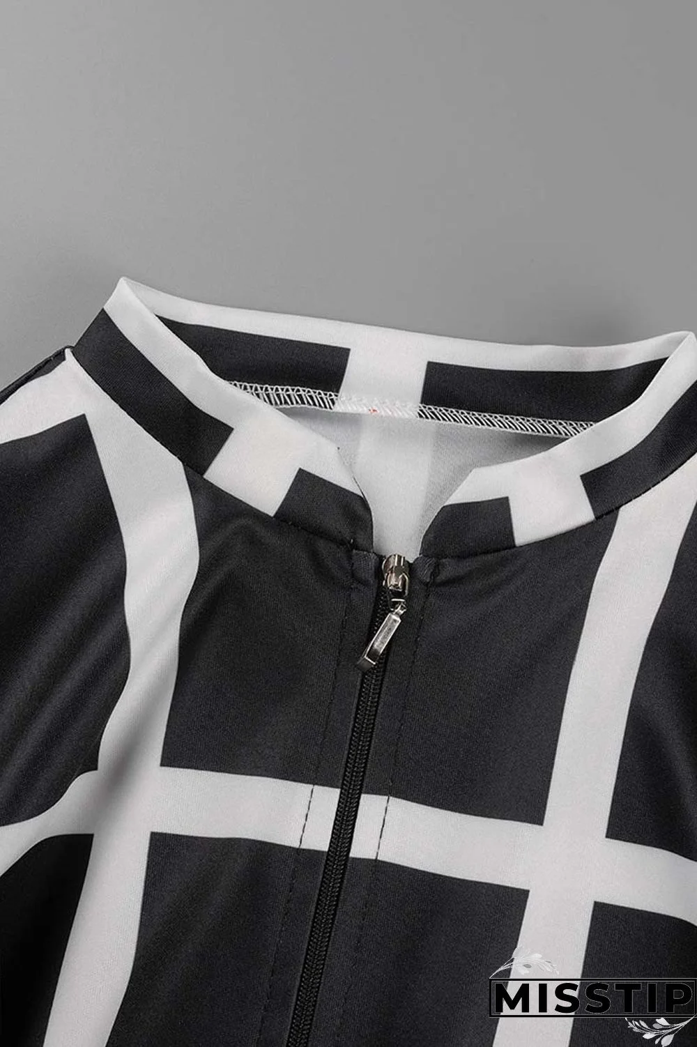 Black Casual Print Patchwork Turndown Collar Long Sleeve Three-piece Set