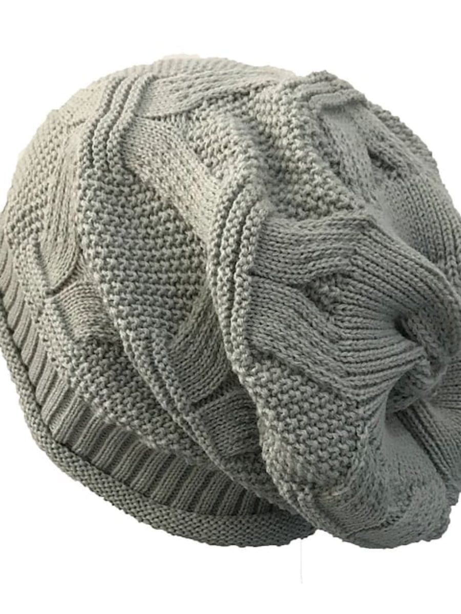 Women's Stylish Beanie Slouchy Street Dailywear Knitted Pure Color Winter Hat