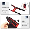 Tech Diving Leggings Knife Cover Double Pocket Diving Strap Knife Pouch (Black)
