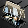 Applicable To Samsung Z Fold 5 Slide Rail Lens Cover Push Window 2-In-1 Ring Holder Folding Phone Case