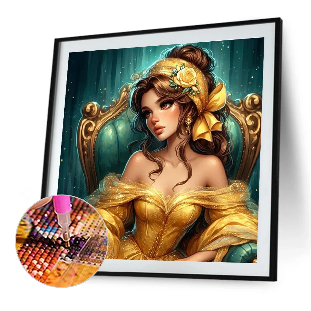 Diamond Painting - Full Round Drill - Belle(Canvas|40*40cm)