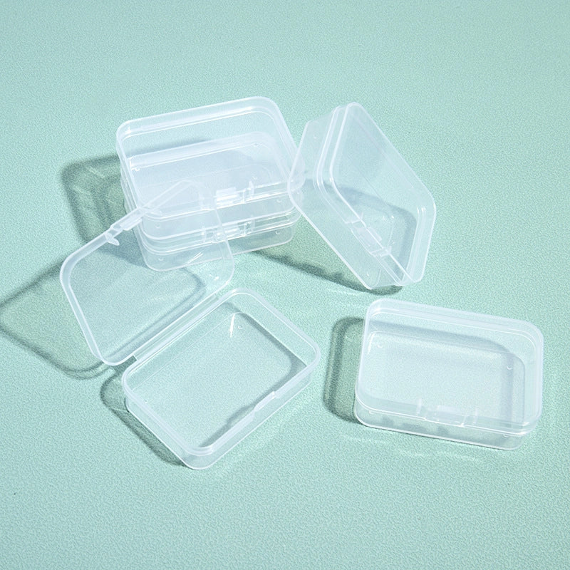 Jewelry Box Storage Box Fish Hook Box Small Box Transparent Plastic Small Square Box Earplugs Box Jewelry Box Storage Box