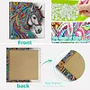 Regenbogen-strukturiertes Mandala-Pferd speziell geformte 5D-DIY-Teilbohrer-Diamanten-Punkte, Edelstein-Kunstsets mit Rahmen, Diamanten-Gem&auml;lde, Edels