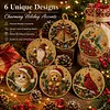 6pcs DIY Pearl Diamond Painting Christmas Tree Hanging Ornaments