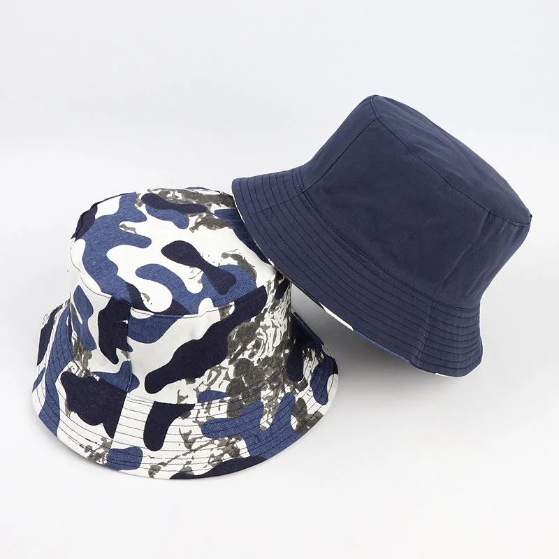 Unisex Camo Hat Double-Side-Wear Reversible Sun Protection Bucket Hat