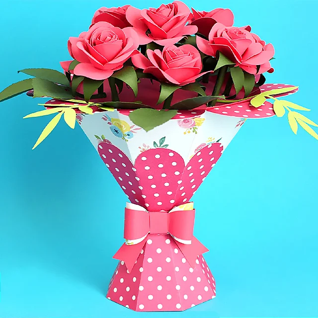 Flower Bouquet VaseTemplate Set - With Instructions