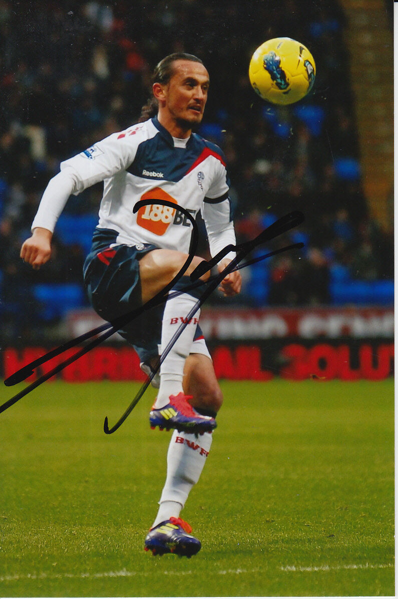 BOLTON HAND SIGNED TUNCAY 6X4 Photo Poster painting.