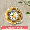 2Pcs Sunflower DIY Diamond Painting Ornament with Clock Function Home Decor Art