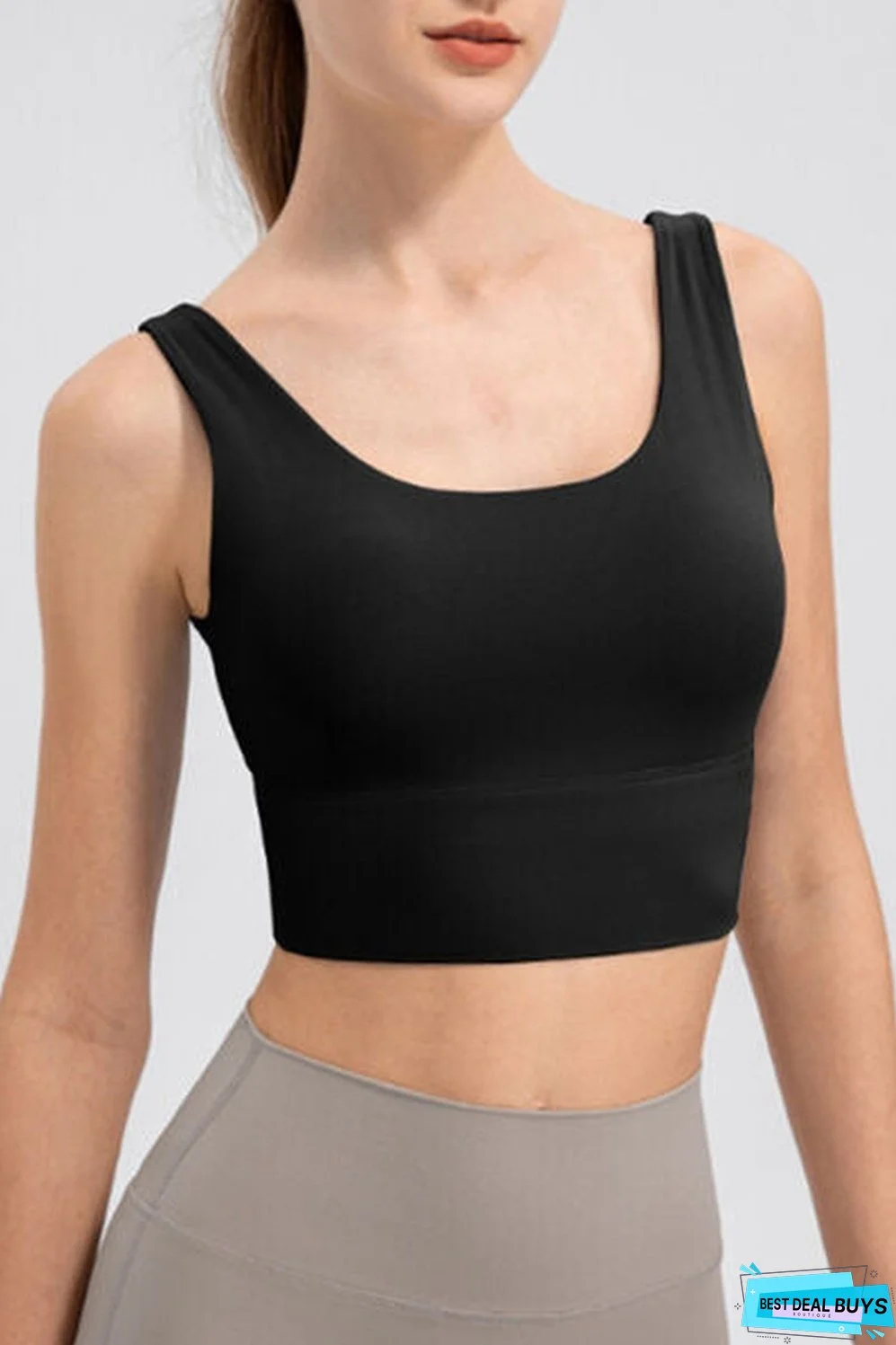 Scoop Neck Wide Strap Active Tank