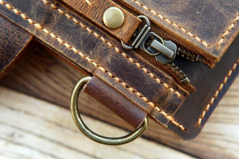 Personalized Hand stitched leather slim small laptop bag , brown leather lightweight laptop bag , leather Portfolio portfolio