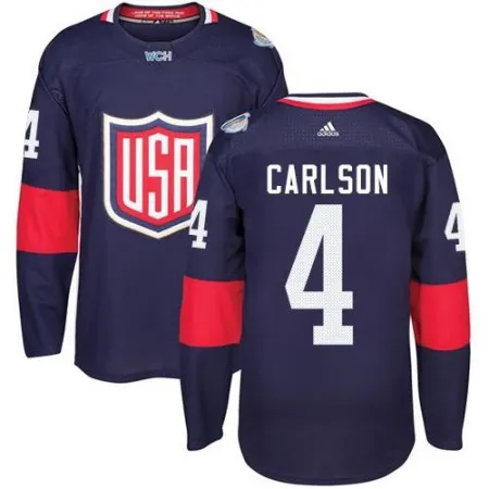 Team USA #4 John Carlson Navy Blue 2016 World Cup Stitched Youth NHL Jersey