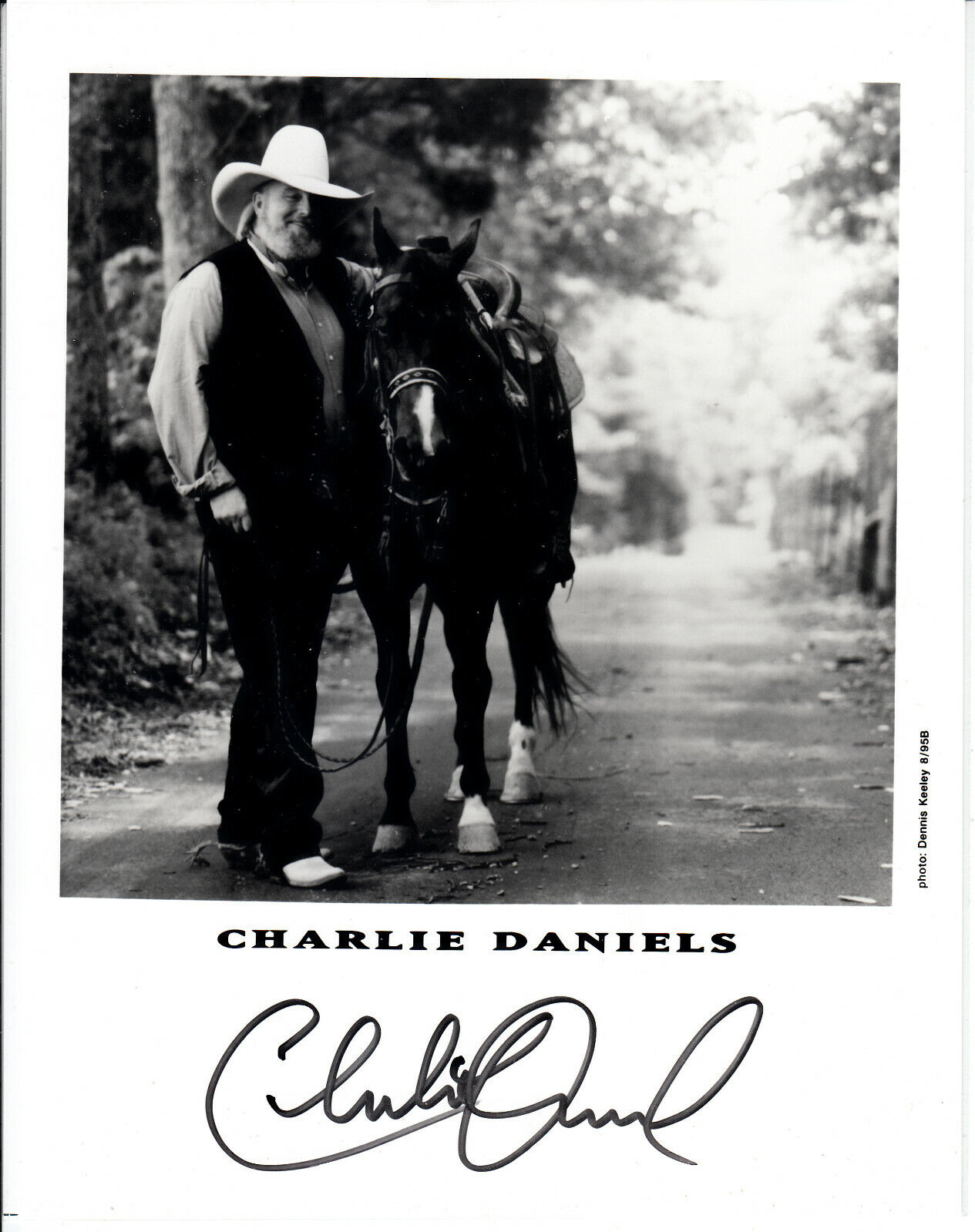 Charlie Daniels American singer Signed Autograph 8x10