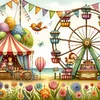 Diamond Painting -DIY Full Round Drill Amusement Park(40*40CM)