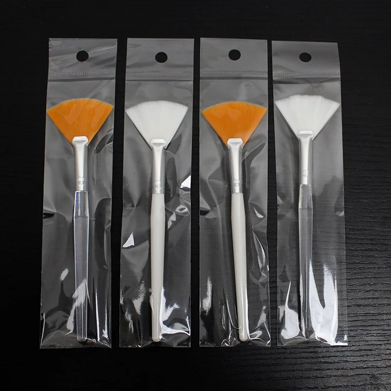 fan mask brush set of 6 pieces mask application fan brush glycolic fan brush boar head fan brush