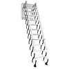 [US Local Warehouse] Wall-Mounted Folding Stairs Attic Ladder Pull Down System with Handrails Retractable Loft Ladder for Indoor/Storehouse/Basement 600lbs Capacity