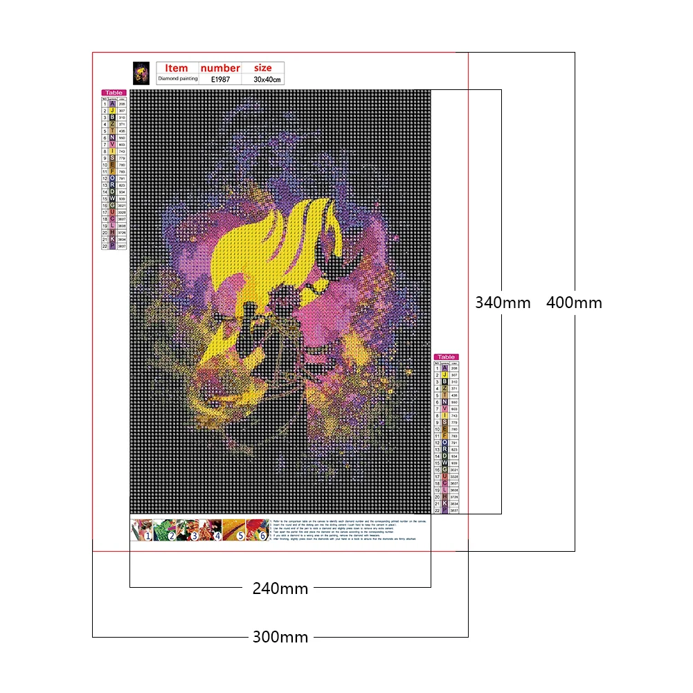 Full Round Diamond Painting 30*40cm - Fairy Tail-Natsu Silhouette