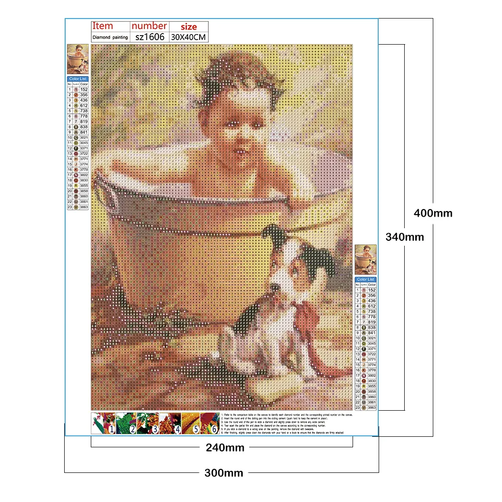 Full Round Diamond Painting 30*40cm - Baby