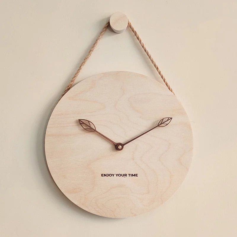 12 Inch Nordic Wooden Pendant Wall Clock for Living Room Creative Kitchen Hanging Clocks Wall Watch Home Furnishing Decoration