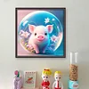 Crystal Ball Zodiac-Pig-11CT Stamped Cross Stitch 40*40cm/15.75*15.75in
