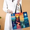 Four Seasons Scenery-11CT DIY Stamped Cross Stitch Shopping Bag 40*40cm