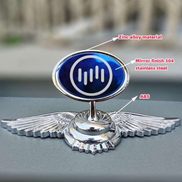 Stainless Steel Metal Car Logo On Car Hood
