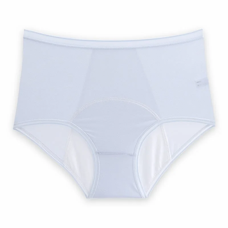 High Waist Leak Proof Ice Silk Panties Plus Size L-6XL