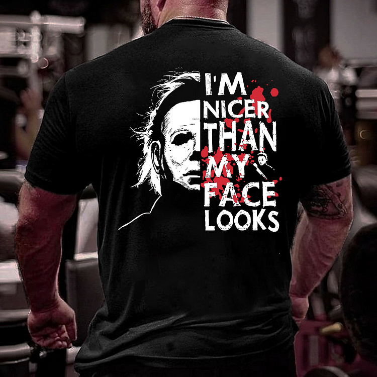 I'm Nicer Than My Face Looks Halloween T-shirt