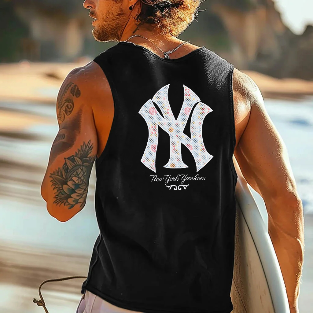 MLB New York Print Oversized Cotton Tank Top