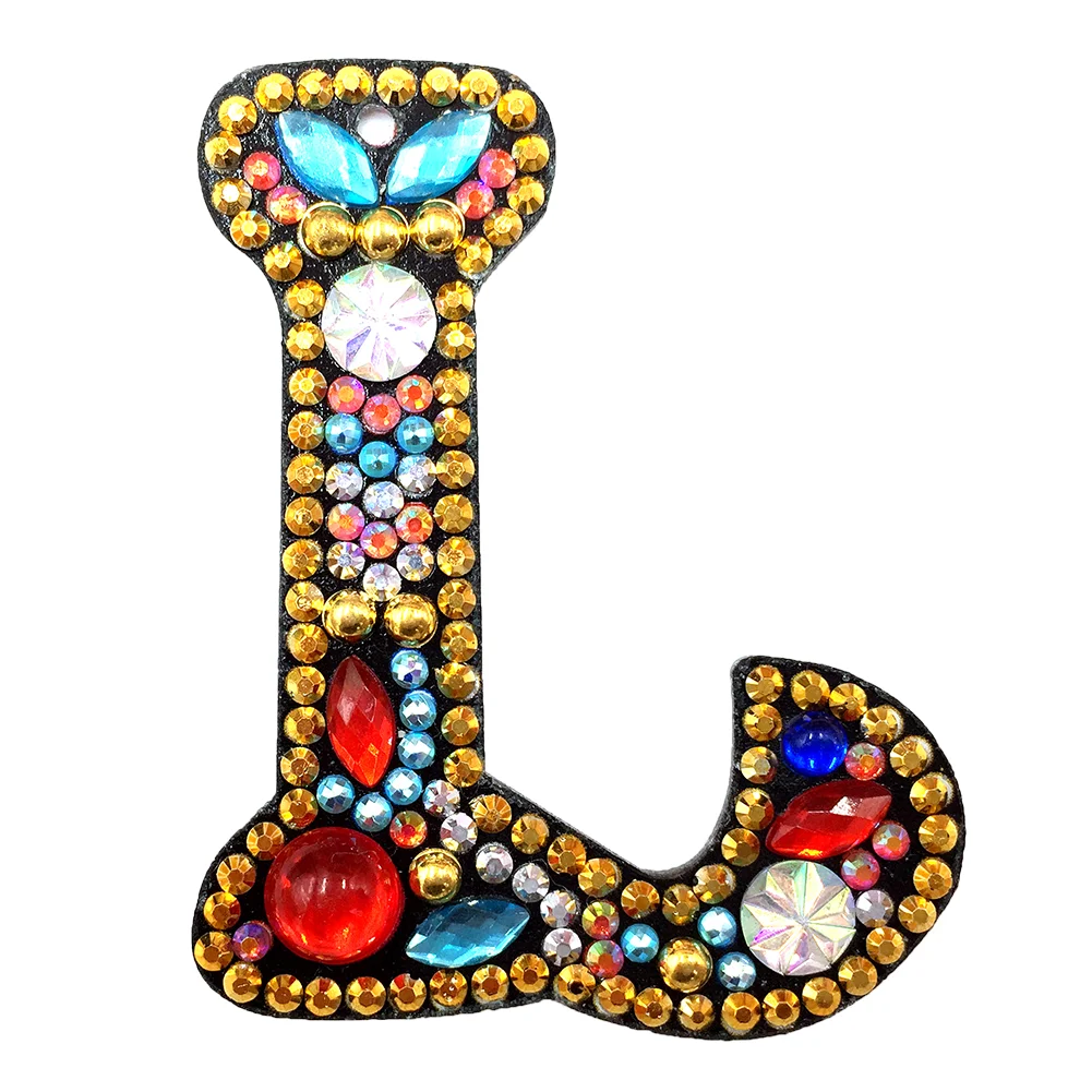 DIY Alphabet Key Chain Diamond Painting Letters Women Bag Keyring Pendant Gift(A-Z)